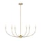 Z-Lite Shannon Chandelier, 6-Light, 42 In.W x 19.25 In.H, Rubbed Brass/white 3040-42RB - alternate 5